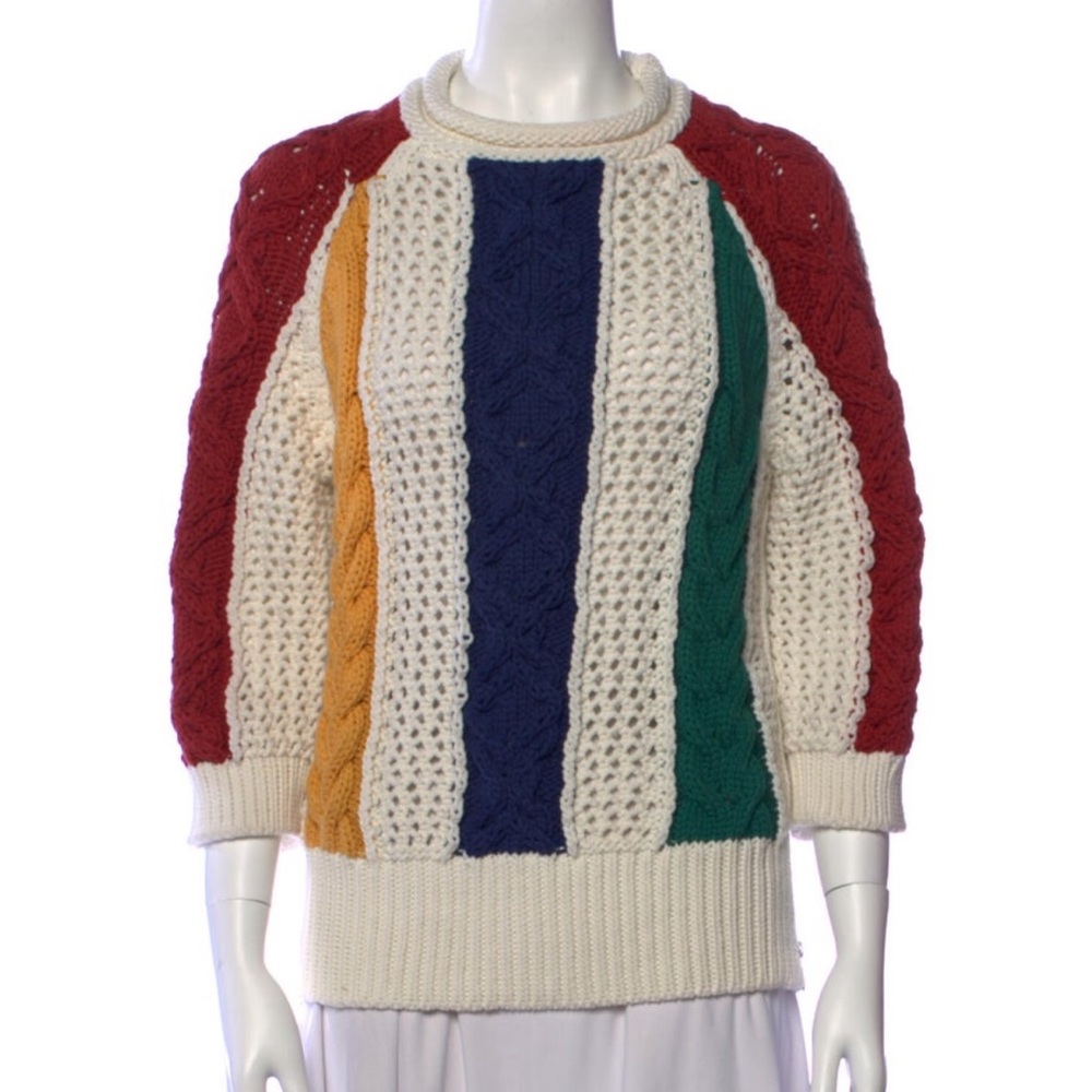 Sacai Colorblock Knit Sweater